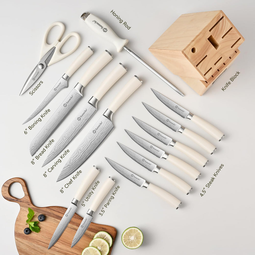 Sunnecko couteau de chef en action facilitant éminçage rapide