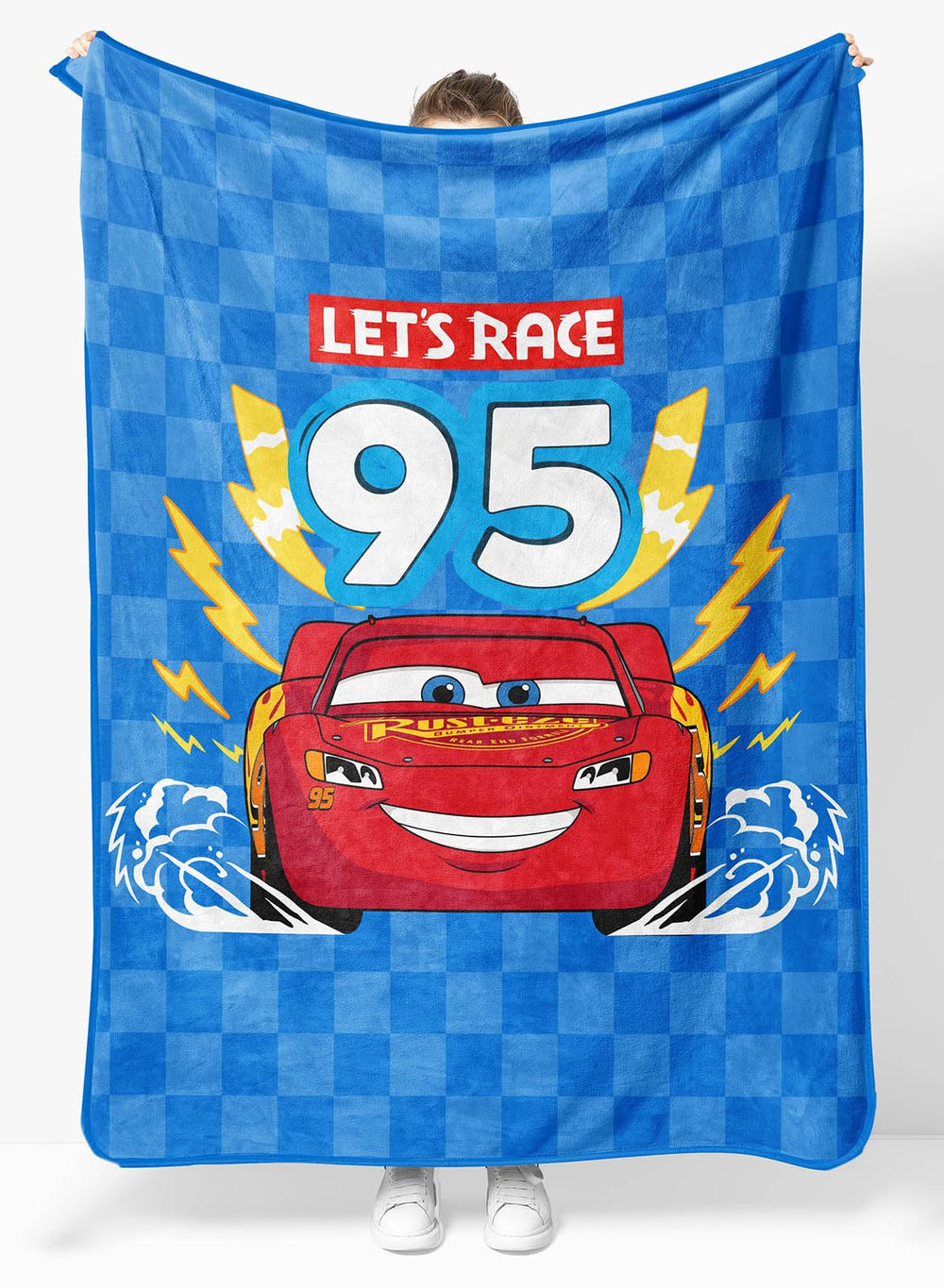 Sunny Side Up couverture Cars face avant montrant Lightning McQueen et confort immédiat