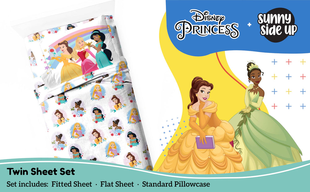 Sunny Side Up gros plan de l'imprimé Disney Princess, motifs nets et attractifs
