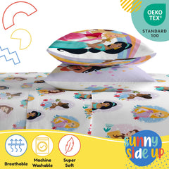 Sunny Side Up drap‑housse en place sur matelas, maintien et ajustement