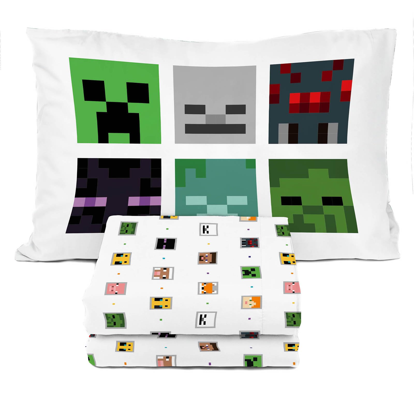Sunny Side Up ensemble devant montrant les personnages Minecraft et l'effet décoratif