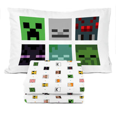 Sunny Side Up ensemble devant montrant les personnages Minecraft et l'effet décoratif