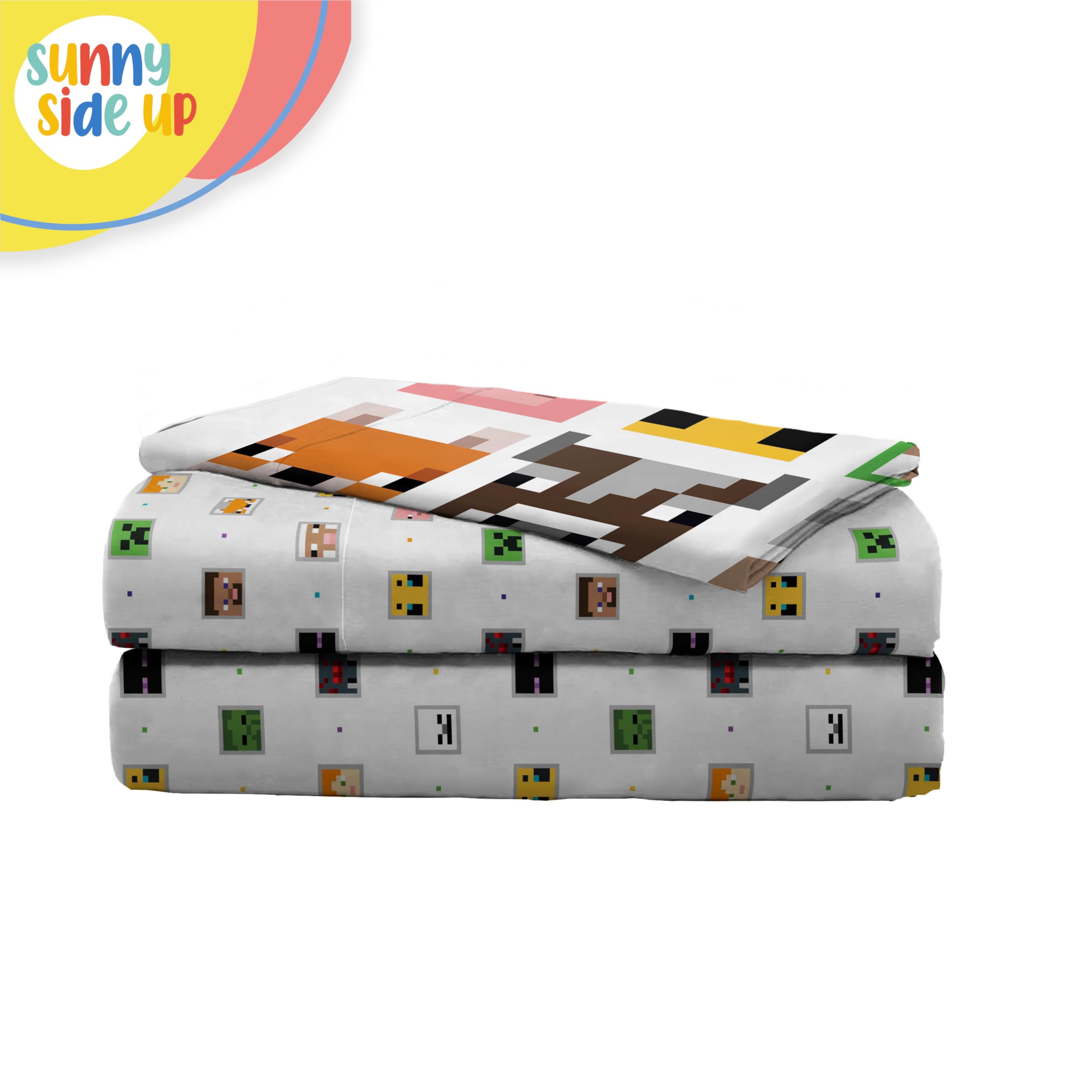 Sunny Side Up zoom motif Creeper et animaux montrant les couleurs vives résistantes