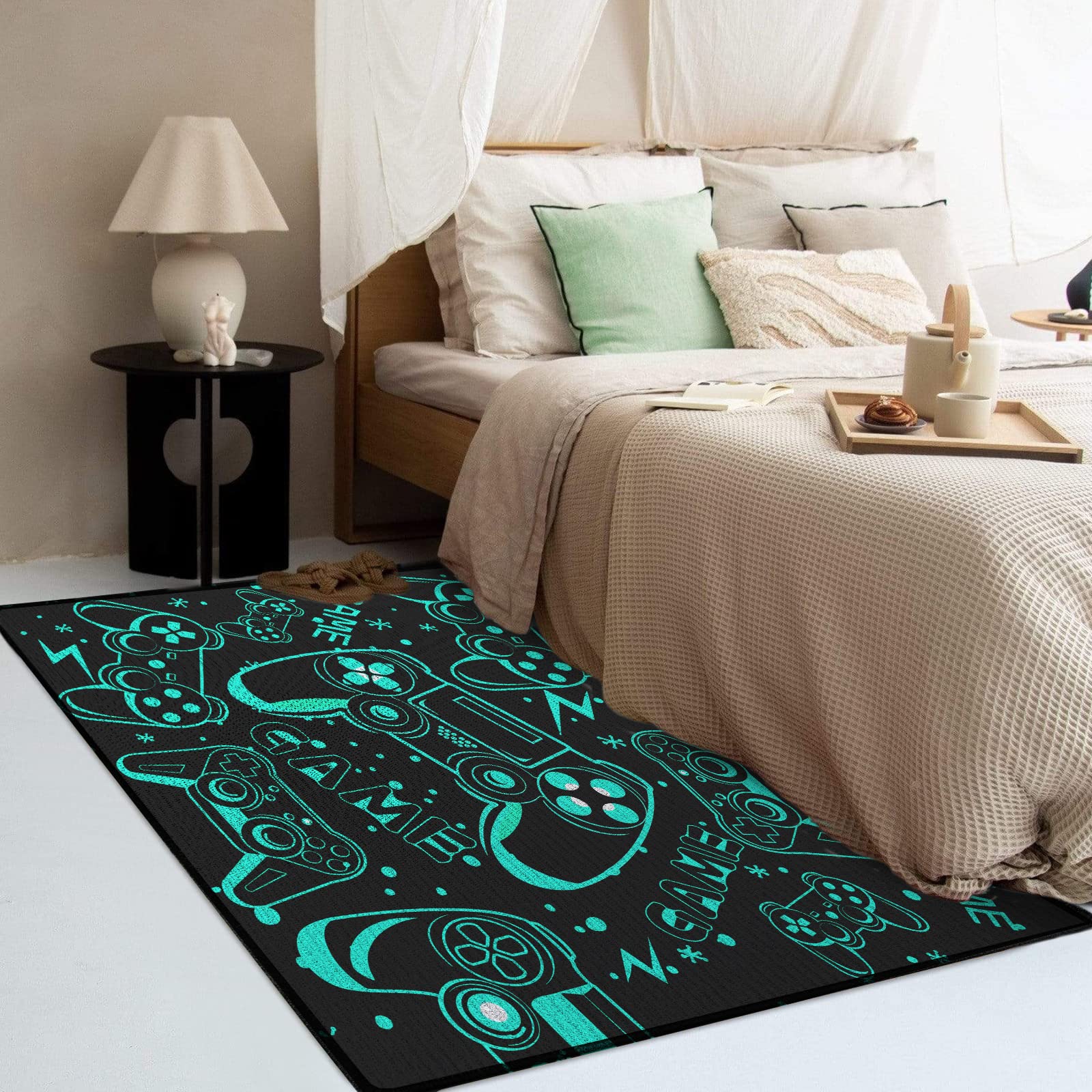 Sunnycitron enfant jouant sur tapis pour un espace de jeu sûr