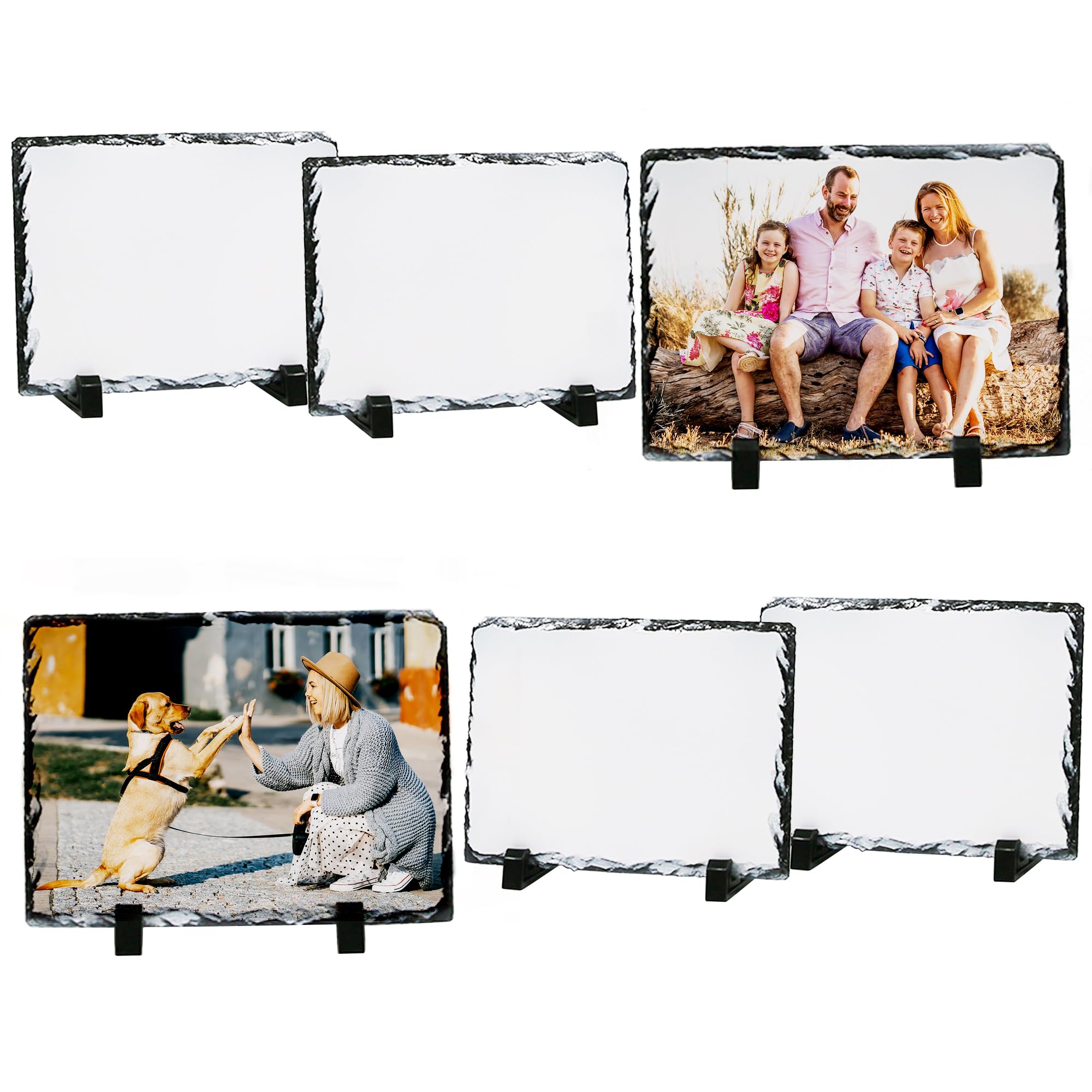 Sunnyglade vue avant du pack de six cadres ardoise pour personnalisation