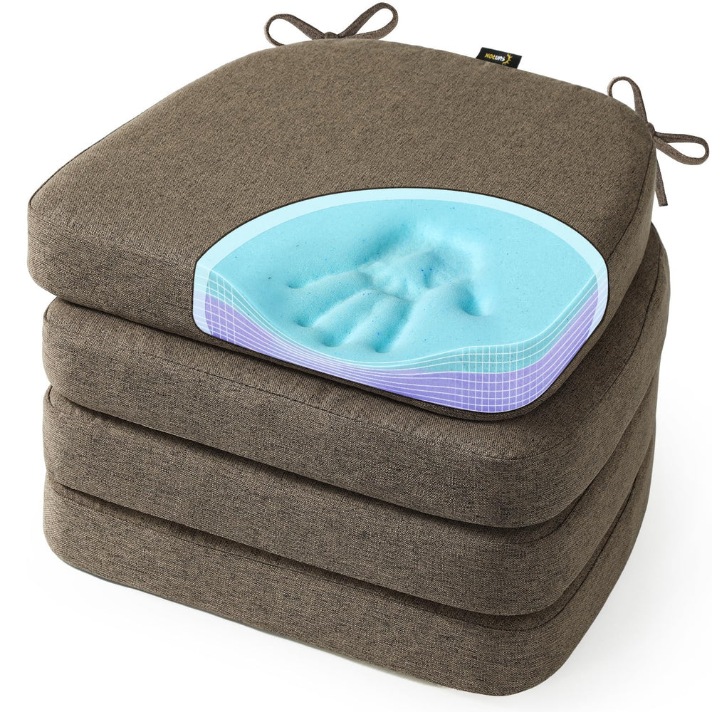 sunrox vue avant paquet de 4 coussins, confort uniforme pour chaises