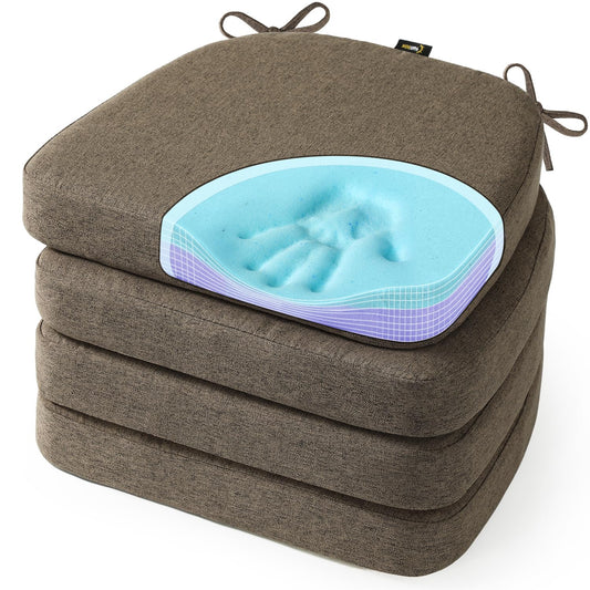 sunrox vue avant paquet de 4 coussins, confort uniforme pour chaises