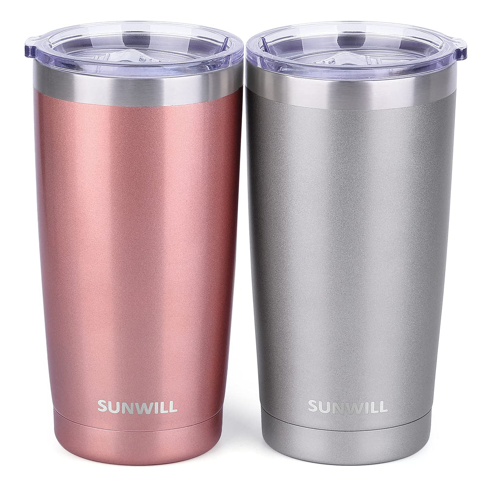 SUNWILL gobelets rose gold et cool grey montrant design élégant et isolation