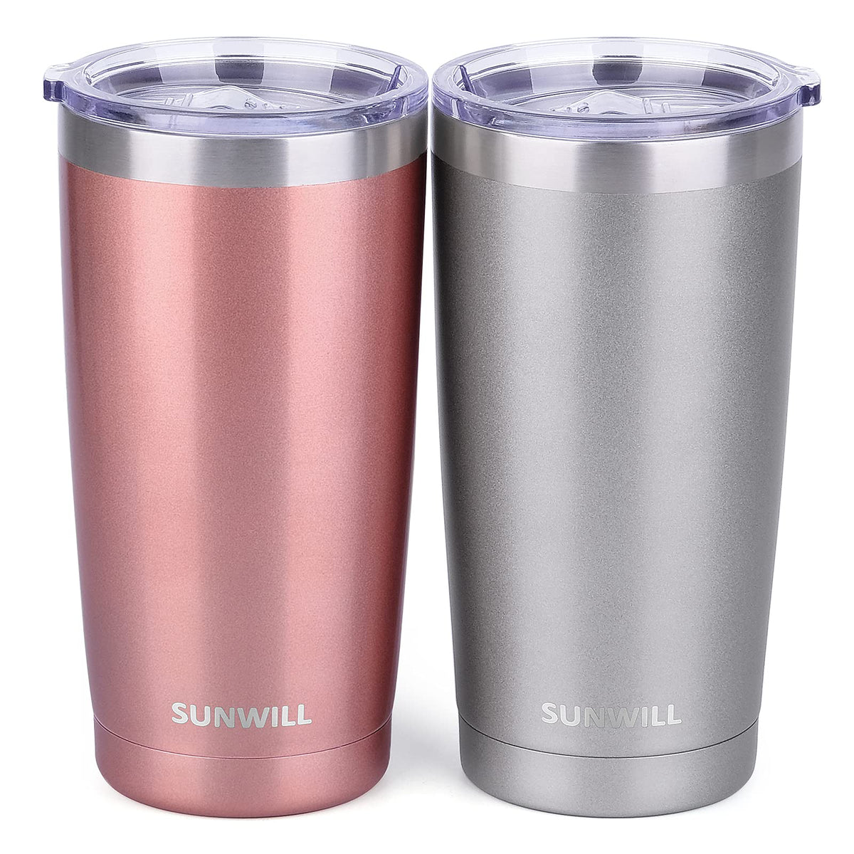 SUNWILL gobelets rose gold et cool grey montrant design élégant et isolation