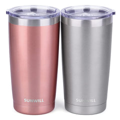 SUNWILL gobelets rose gold et cool grey montrant design élégant et isolation