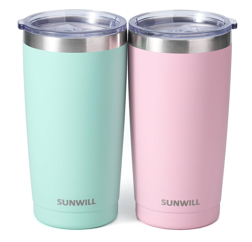 SUNWILL gobelet face Sakura et Mint montrant couleurs et design pratiques