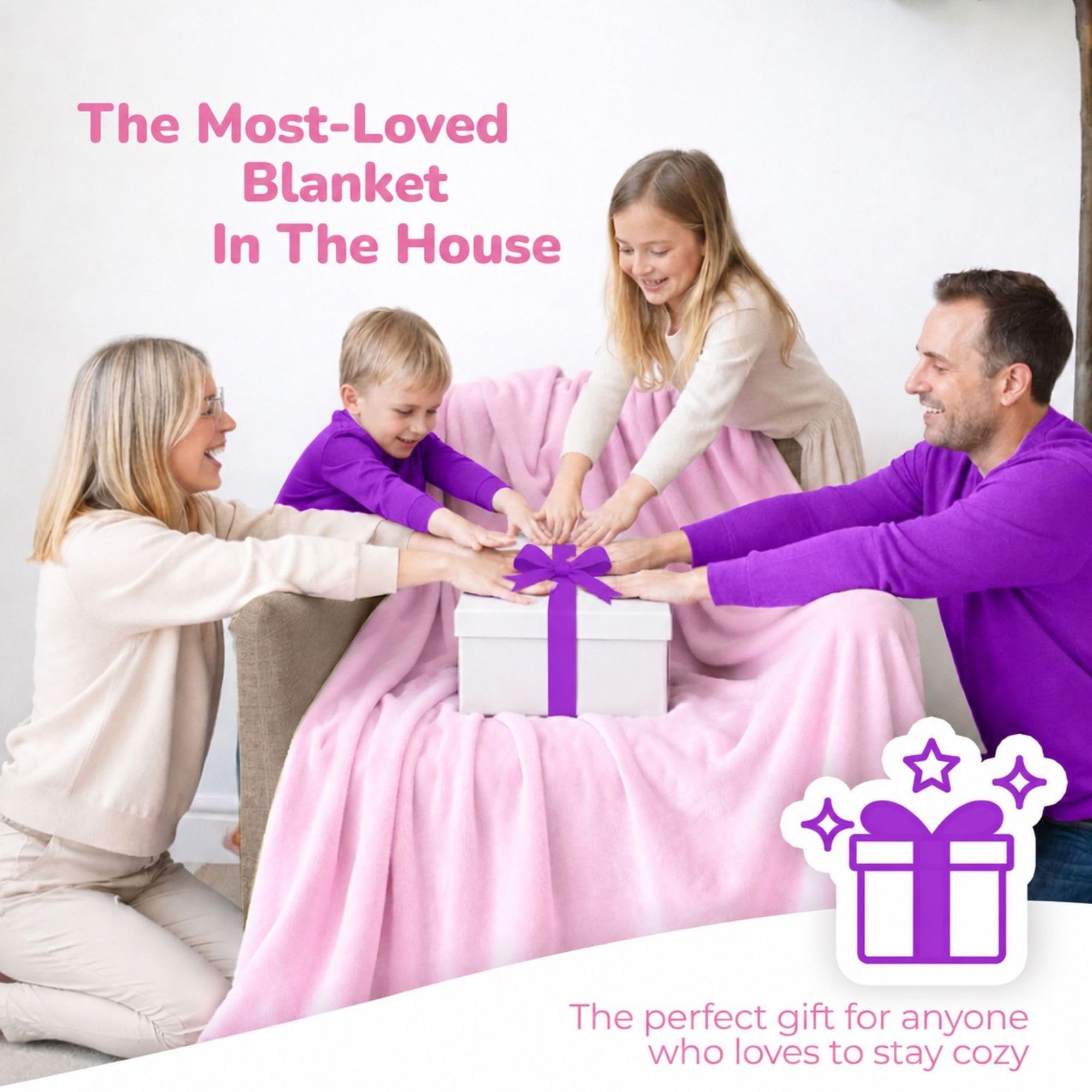 Super Blanky comparaison taille sur chaise pour couverture généreuse