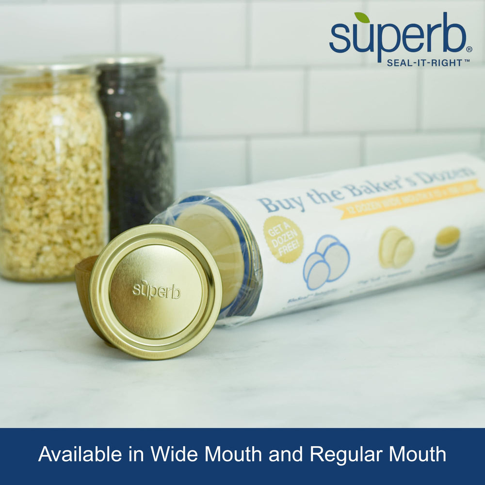 Superb Sealing Solutions comparaison de taille wide mouth pour vérifier l'ajustement