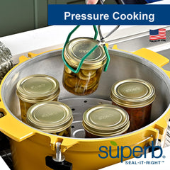 Superb Sealing Solutions couvercle en place sur bocal illustrant un scellage sûr