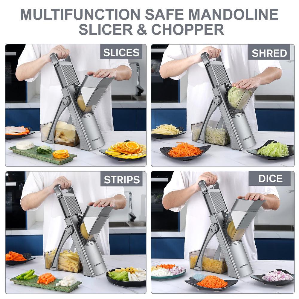 SupMaKin en usage découpant pommes de terre pour préparation efficace