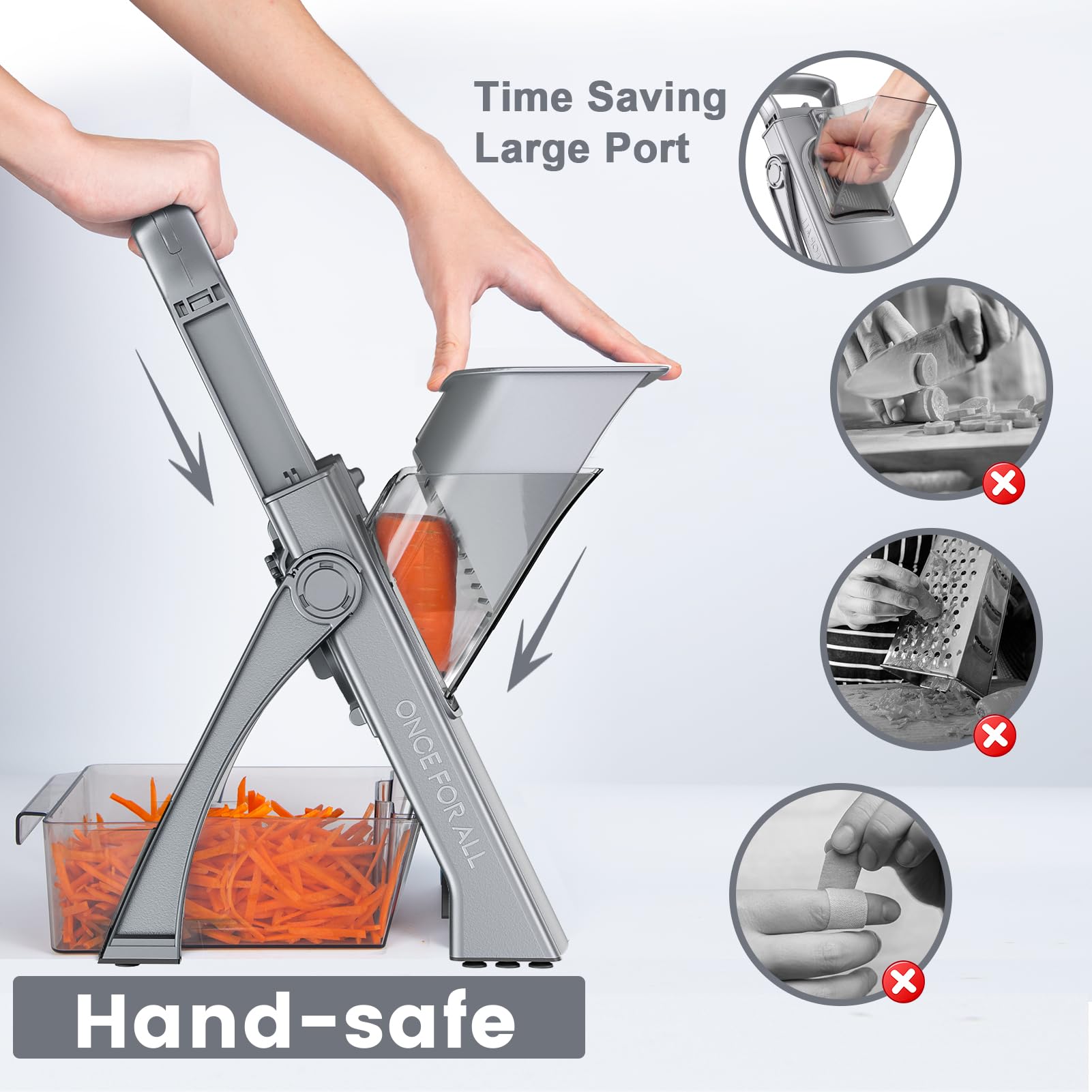 SupMaKin goulotte ouverte avec légumes pour coupes rapides et gain de temps