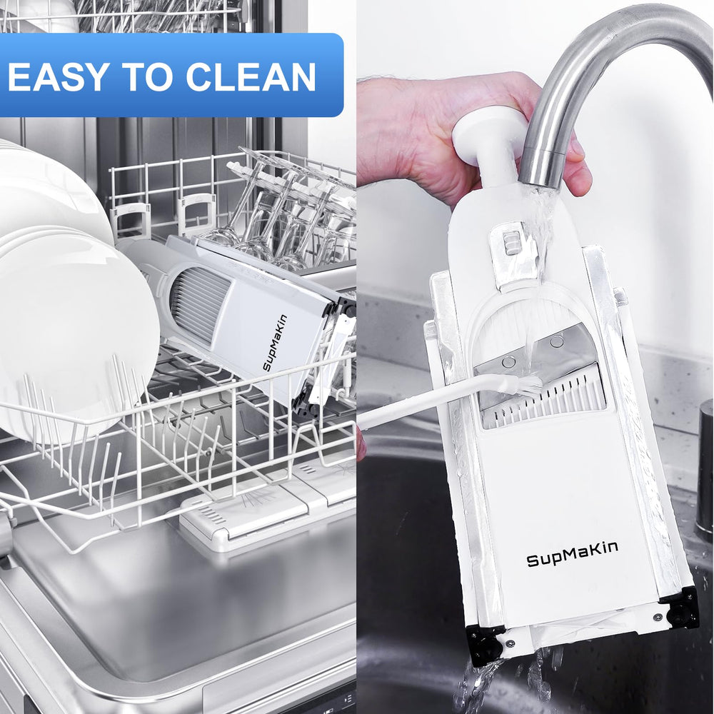 SupMaKin mandoline pliée dans un tiroir pour rangement compact et gain de place