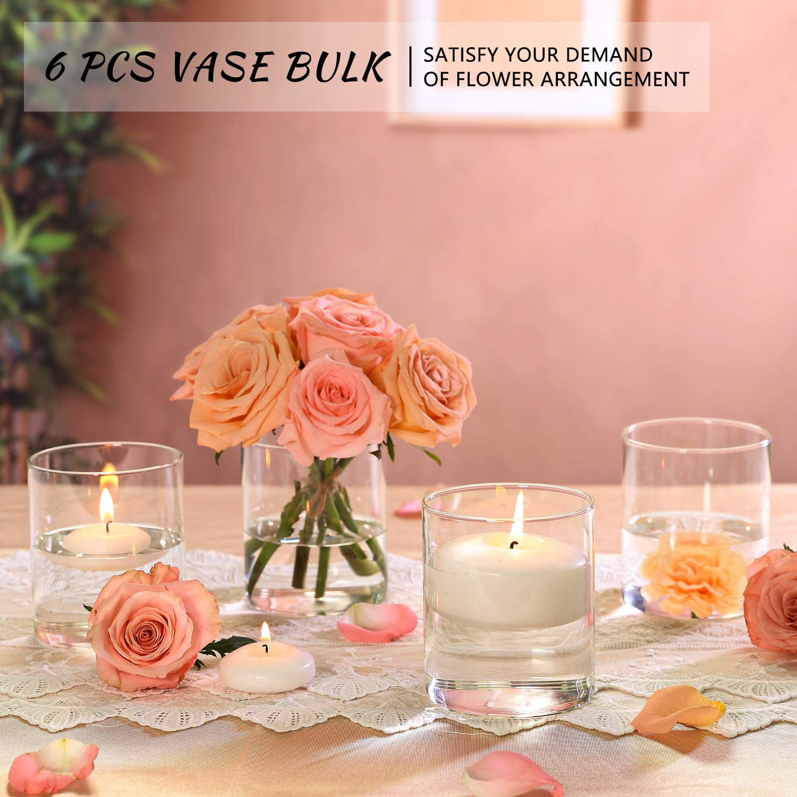 SUPMIND vase utilisé comme photophore avec bougie, avantage chaleur d'ambiance