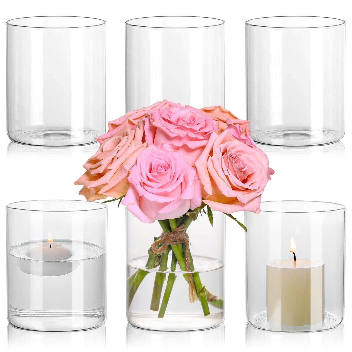 SUPMIND vase face en verre transparent, avantage stabilité