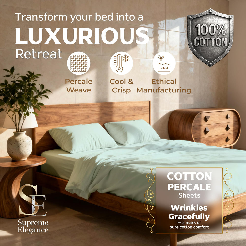 SUPREME ELEGANCE gros plan texture percale montrant douceur et fraîcheur