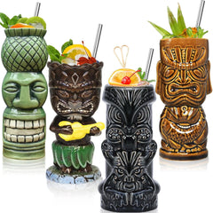 SuproBarware mug tiki face avant montrant le design vibrant et attractif