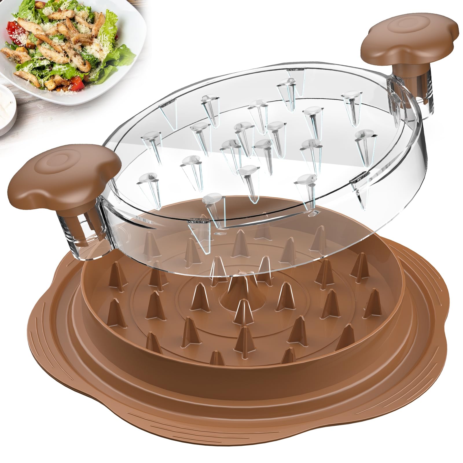 SURETIVIAN vue de face du déchiqueteur marron, gain de temps en cuisine