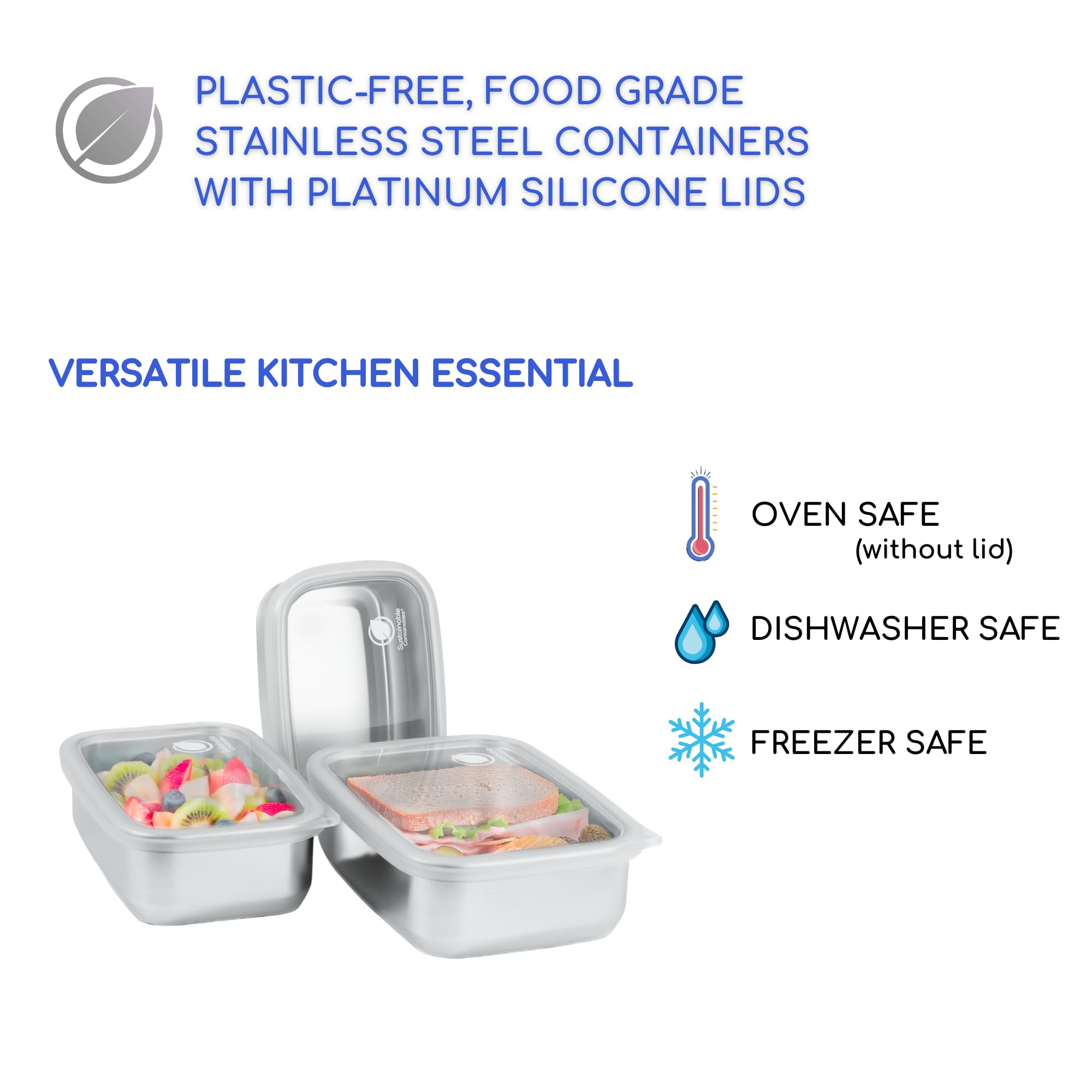 Sustainable Containables boîtes emboîtées pour rangement compact et gain de place