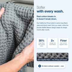 SUTERA serviette enroulée à l'échelle montrant taille oversize compacte