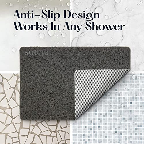 SUTERA tapis installé dans une baignoire illustrant stabilité et usage quotidien
