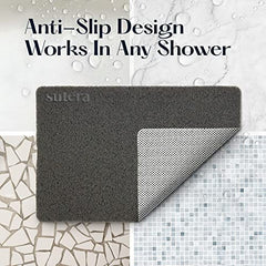 SUTERA tapis installé dans une baignoire illustrant stabilité et usage quotidien