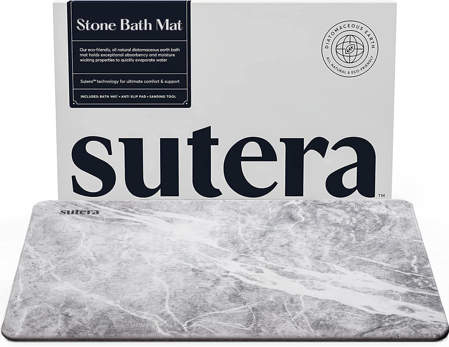 SUTERA tapis de granit vue frontale, élégance et absorption immédiate