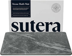 SUTERA tapis pierre face avant montrant bordures nettes et design anti-humidité