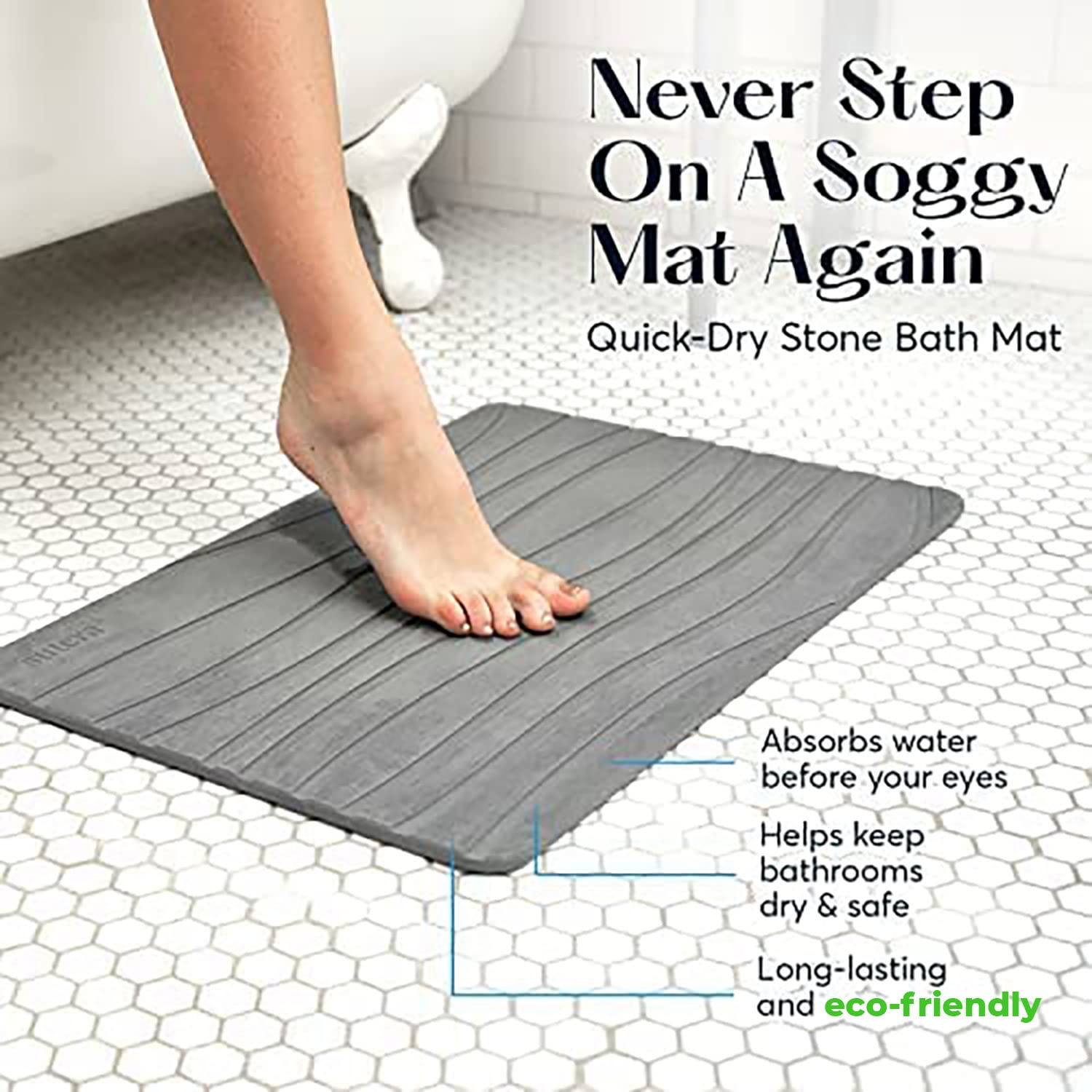SUTERA sous-tapis antidérapant stabilisant le tapis sur carrelage