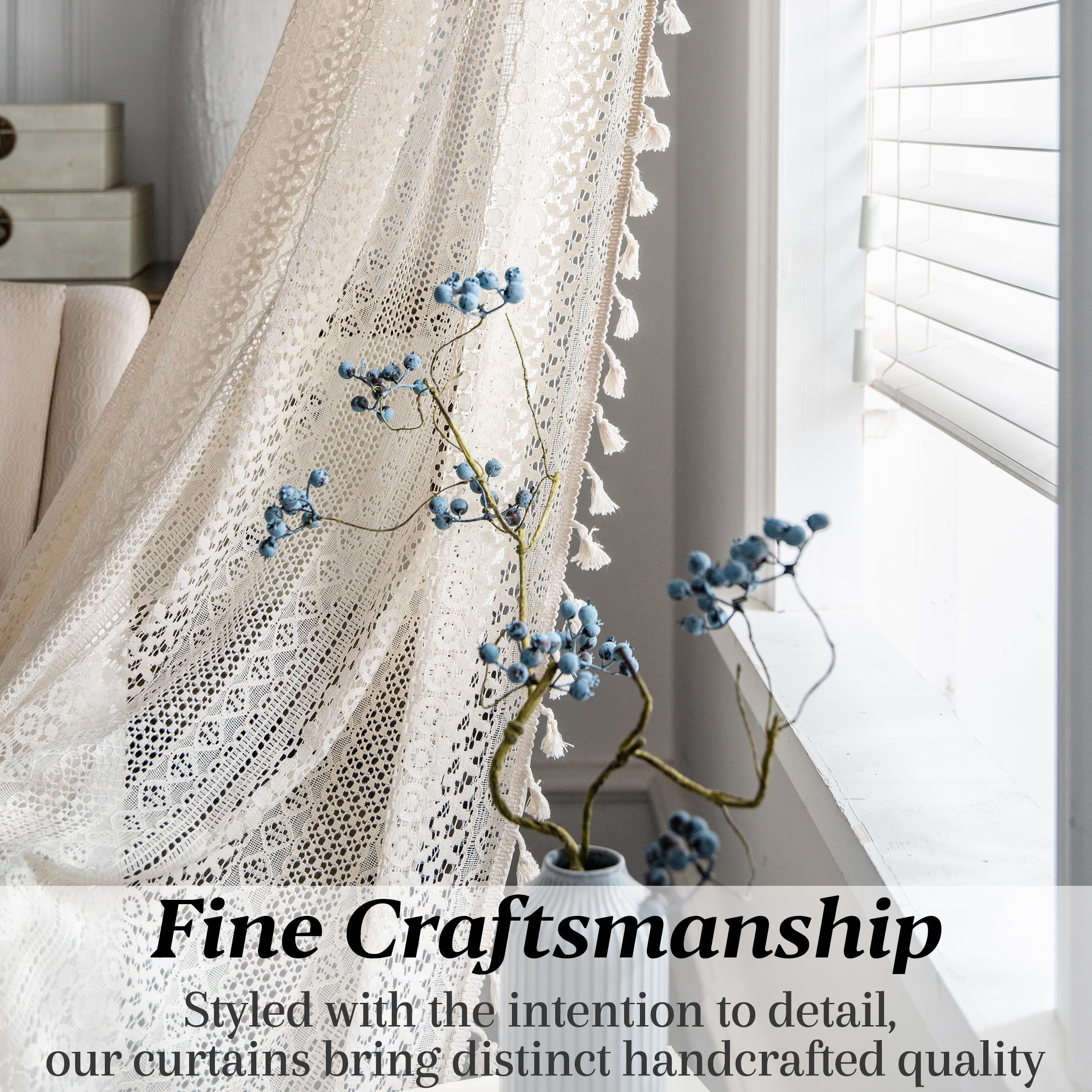 Sutuo Home gros plan du motif crochet révélant le tissage artisanal et apportant texture chaleureuse