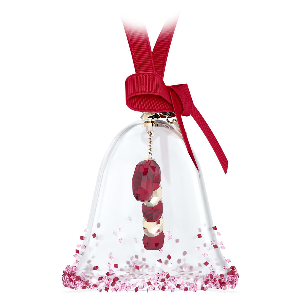 Swarovski cloche suspendue sur sapin décoré, touche luxueuse pour les fêtes