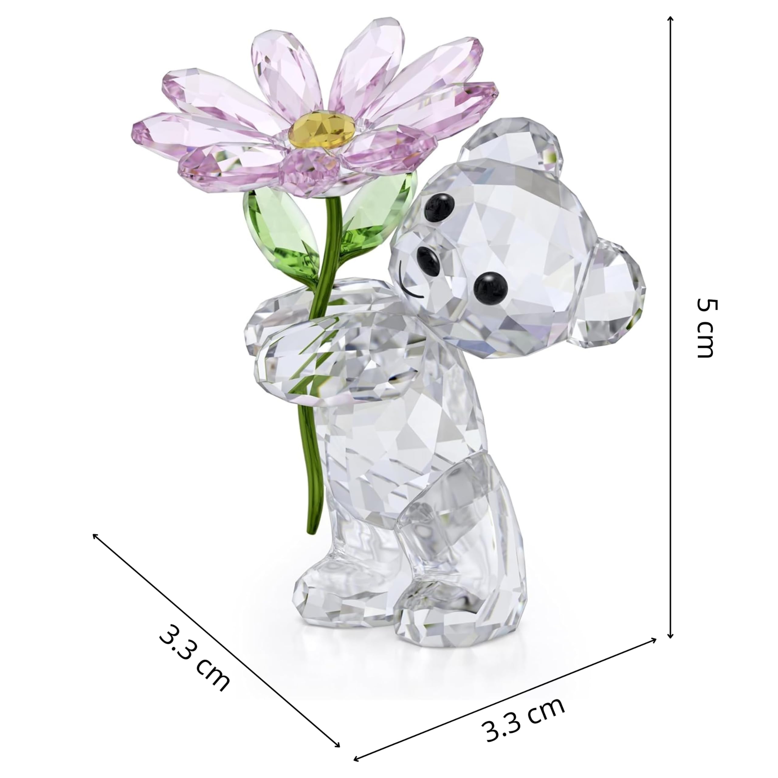 Swarovski Kris Bear comparaison avec une main pour visualiser la taille