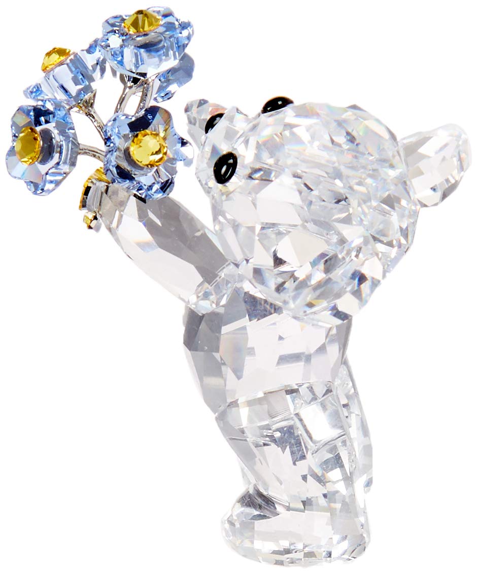 Swarovski Kris Bear - Forget-me-not vue de profil exhibant la silhouette raffinée