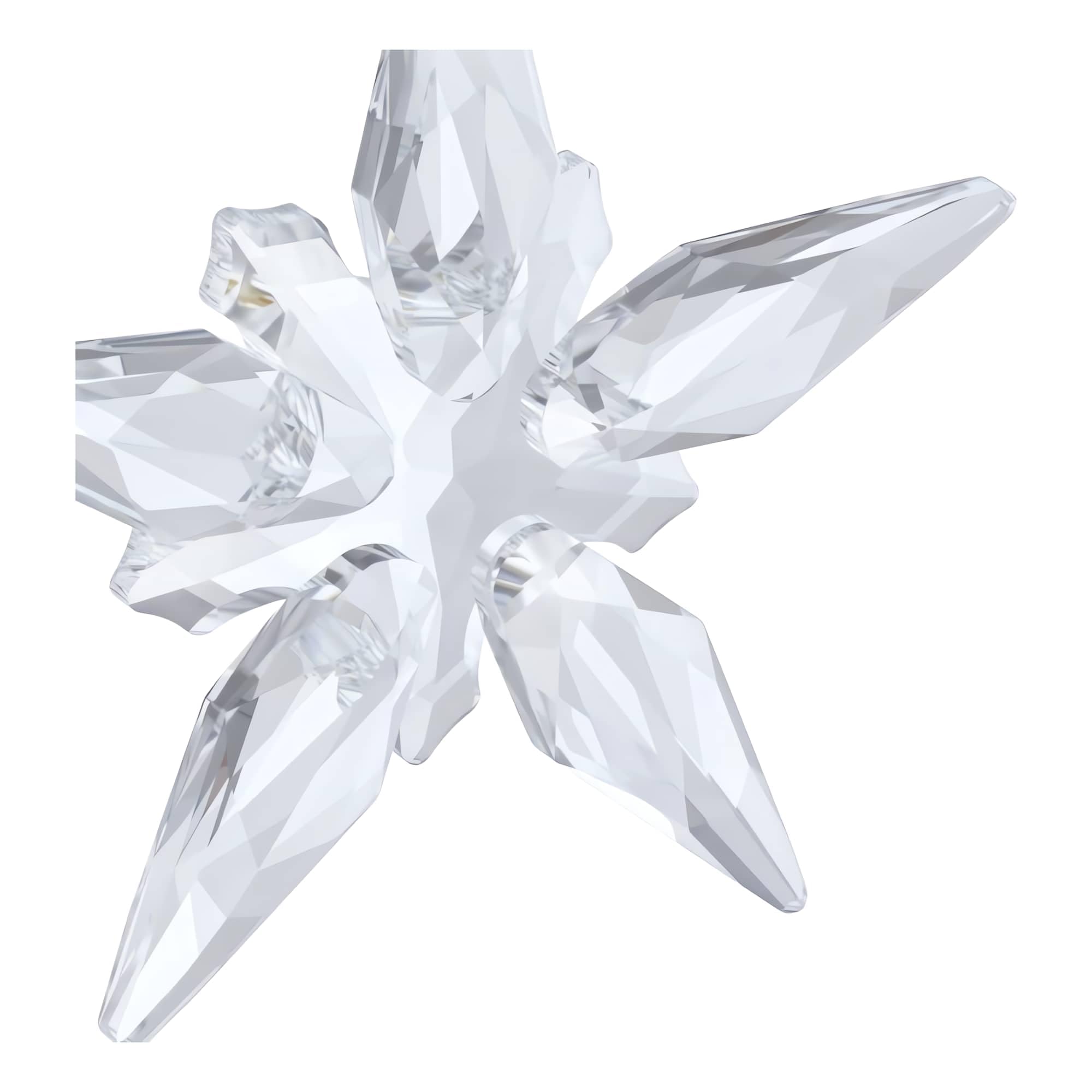 Swarovski gros plan sur 190 facettes révélant des reflets nets