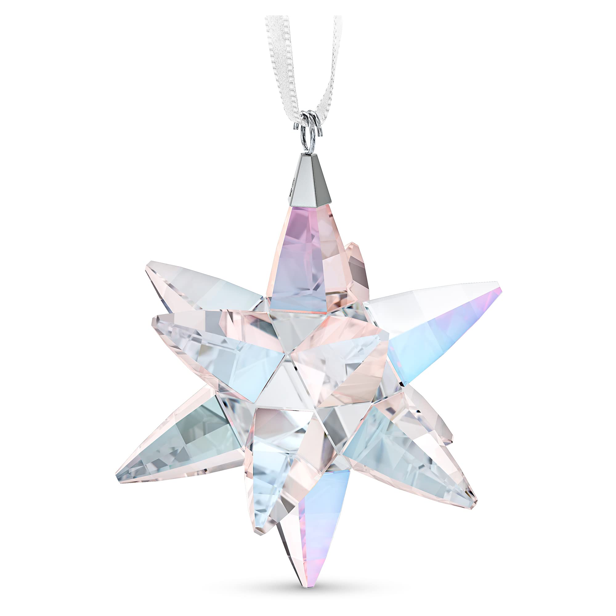 Swarovski vue de face de l'étoile multicolore montrant l'éclat décoratif