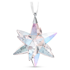 Swarovski vue de face de l'étoile multicolore montrant l'éclat décoratif