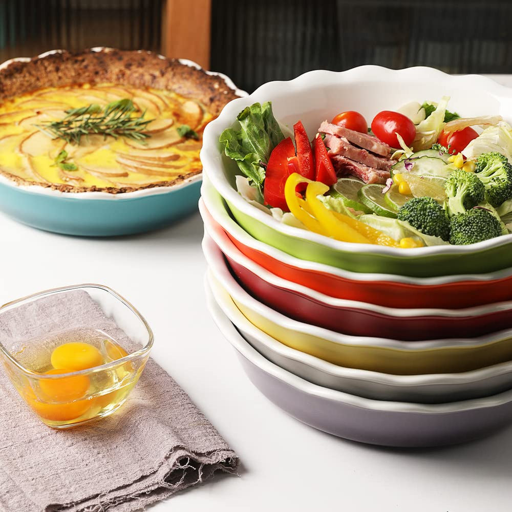 Sweejar plat à tarte comparé à une assiette pour visualiser l'échelle familiale