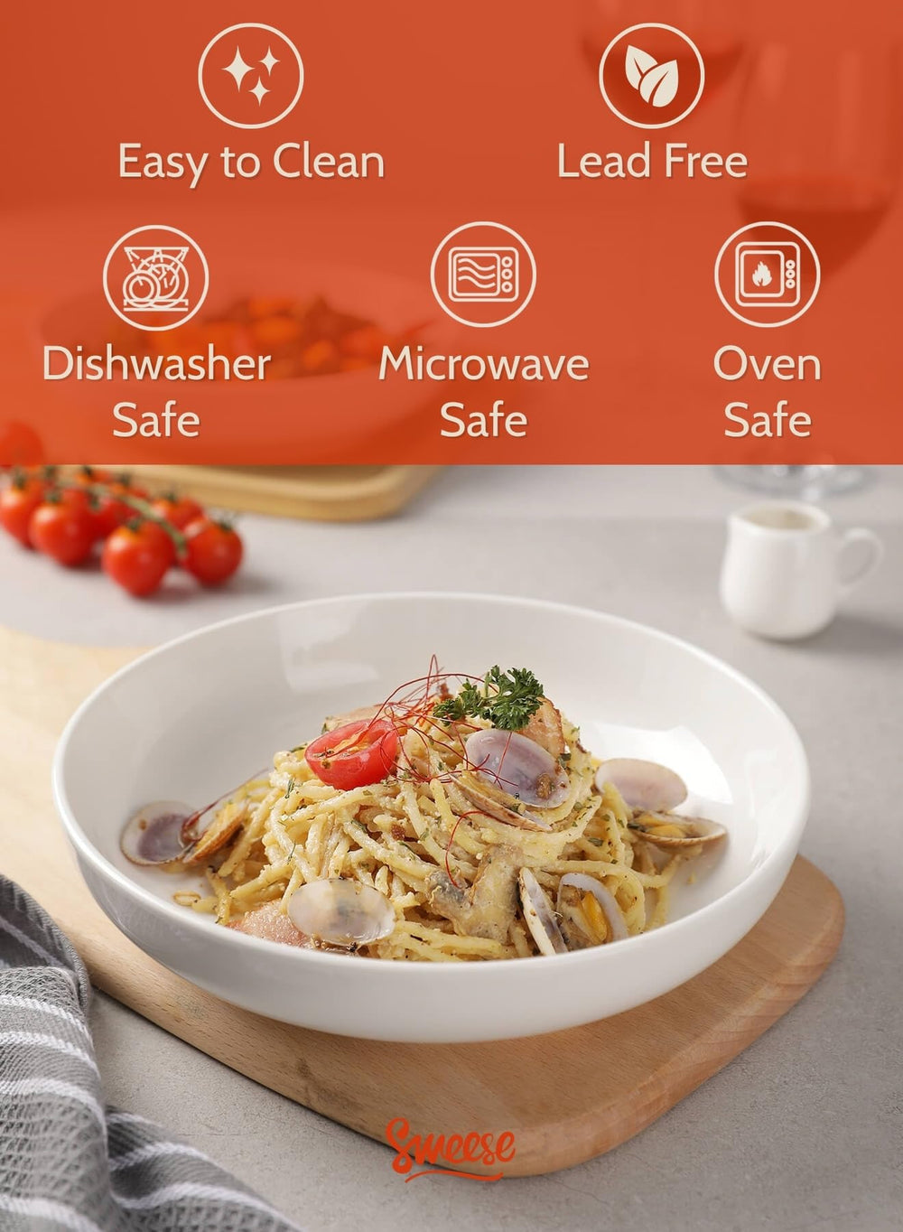 Sweese bol en usage avec salade colorée pour présentation améliorée