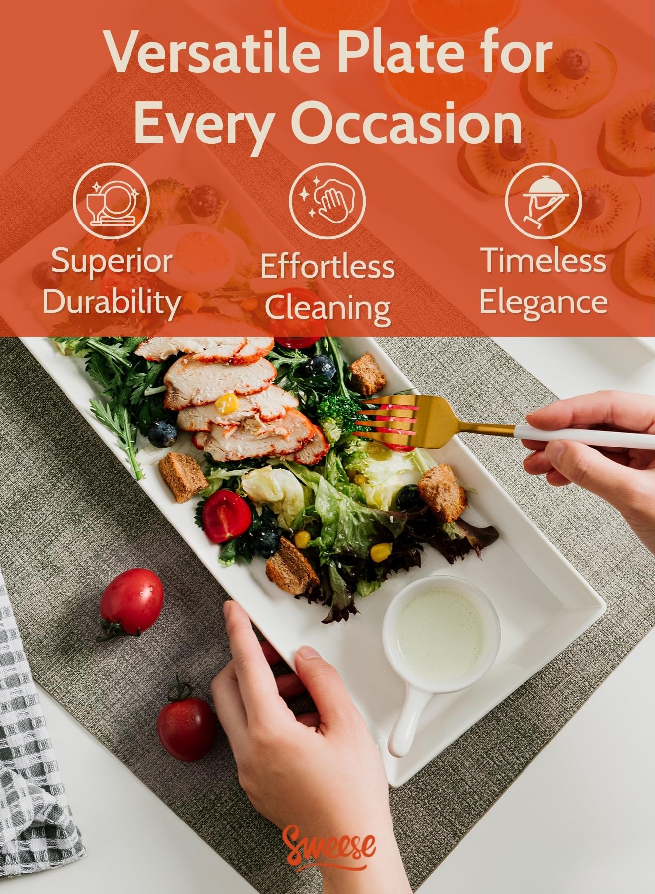 Sweese lot de quatre plats coordonnés, idéal pour événements et buffets