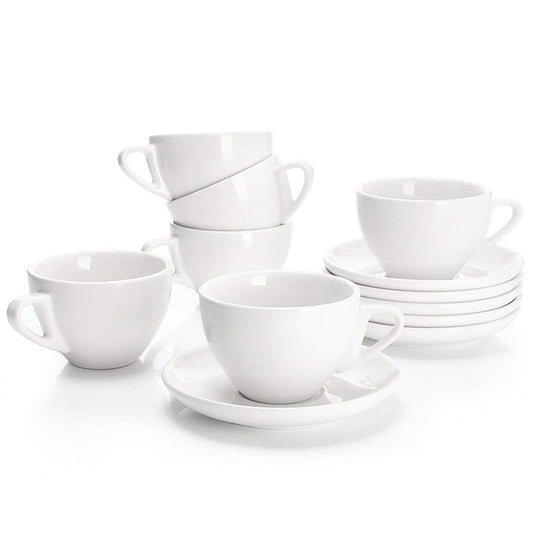 Sweese tasse cappuccino face montrant la porcelaine lisse et l'élégance pratique