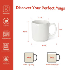 Sweese tasses empilées montrant gain de place et organisation pratique