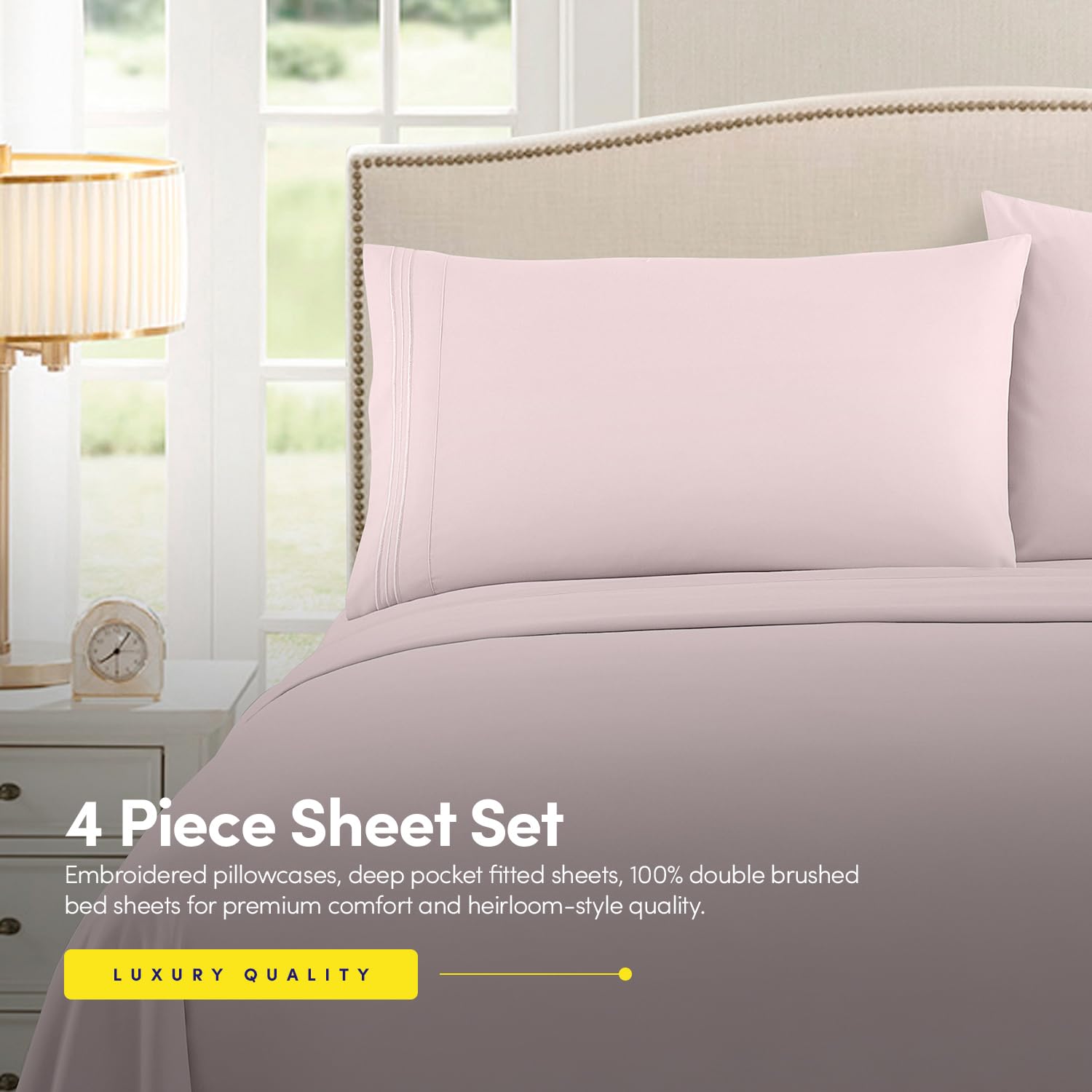 Sweet Home Collection sangles élastiques intégrées aux coins offrant tenue antiglisse toute la nuit