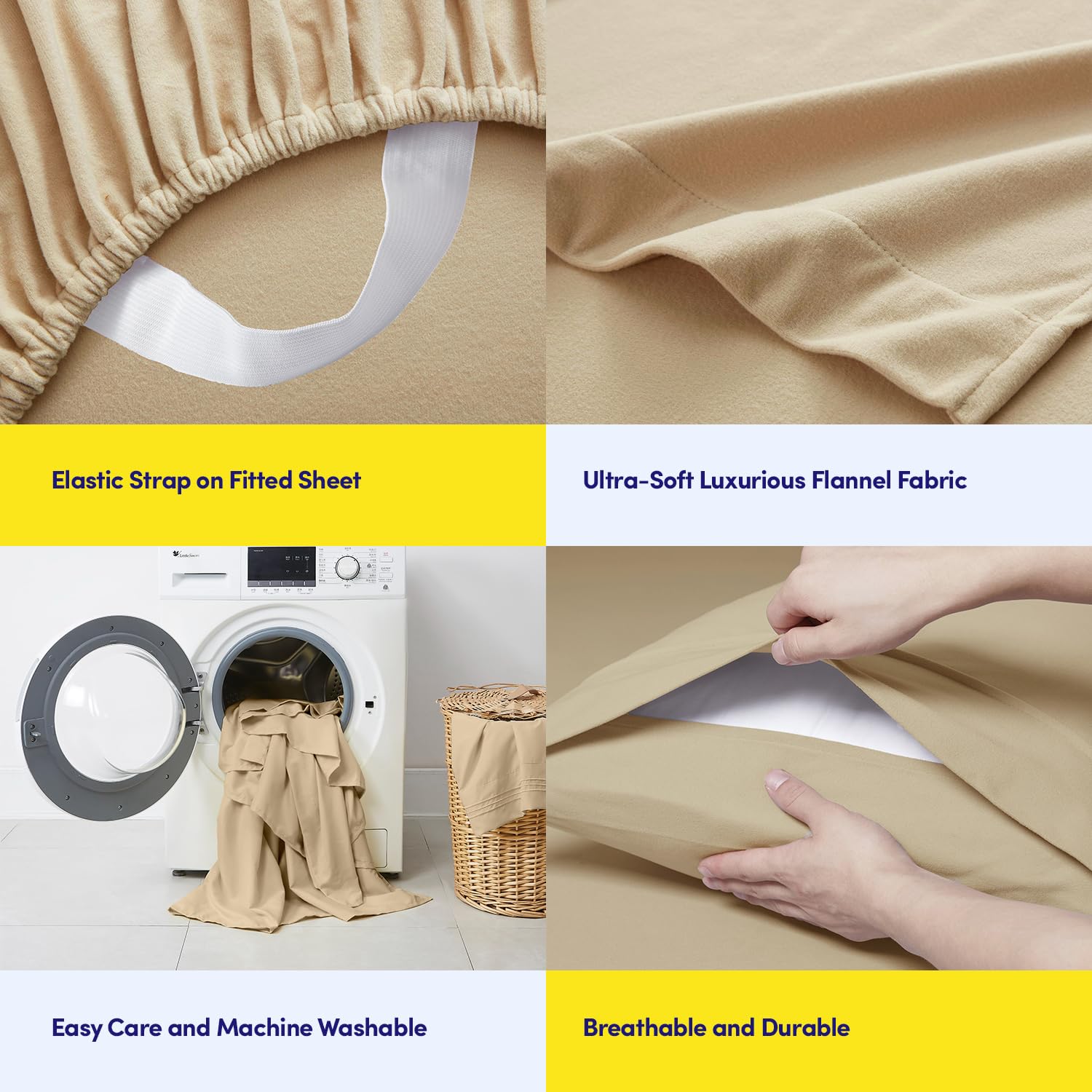 Sweet Home Collection comparaison taille King montrant ajustement sur matelas épais