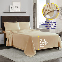 Sweet Home Collection drap-housse avec poche profonde montrant maintien sécurisé