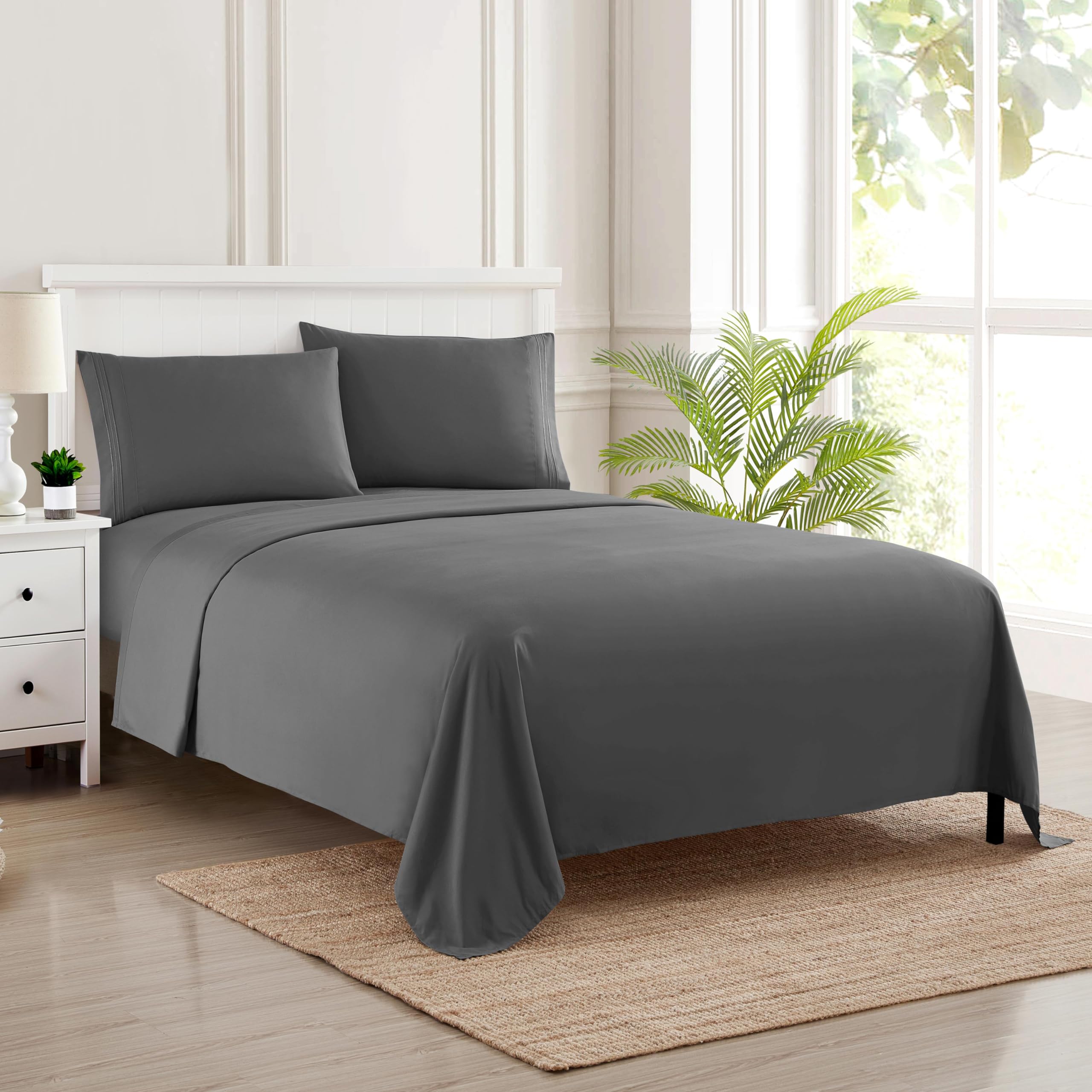 Sweet Home Collection vue avant de l’ensemble draps queen, luxe abordable