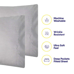 Sweet Home Collection draps en situation sur lit fait illustrant maintien continu